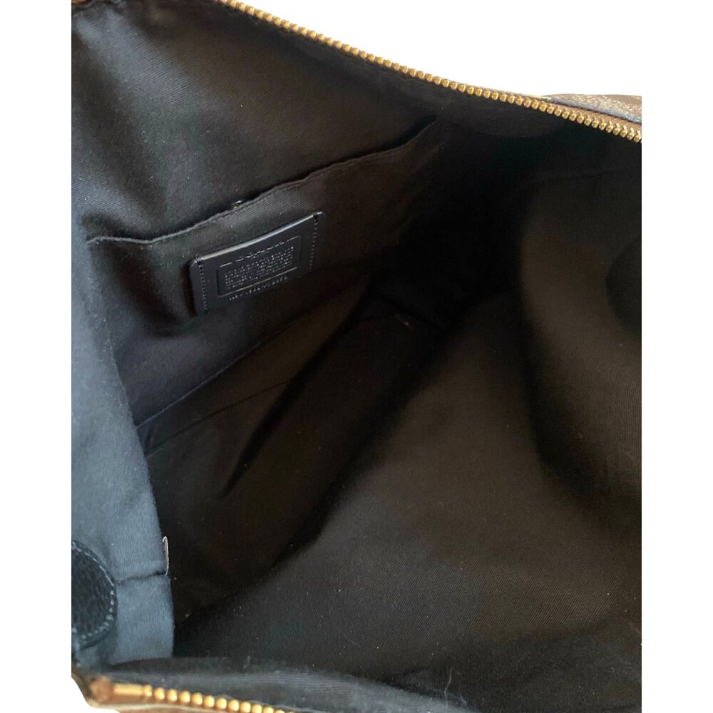 Coach Paxton Duffle Bag Signature Canvas Crossbody Shoulder Gold Chain Leather - Picture 12 of 16
